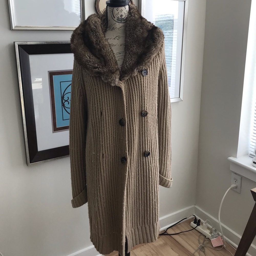 Zara Long Faux Fur Knit
